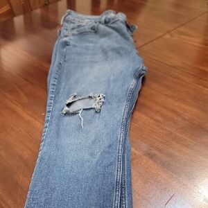 Old Navy Blue Rockstar Super Skinny Distressed Jeans